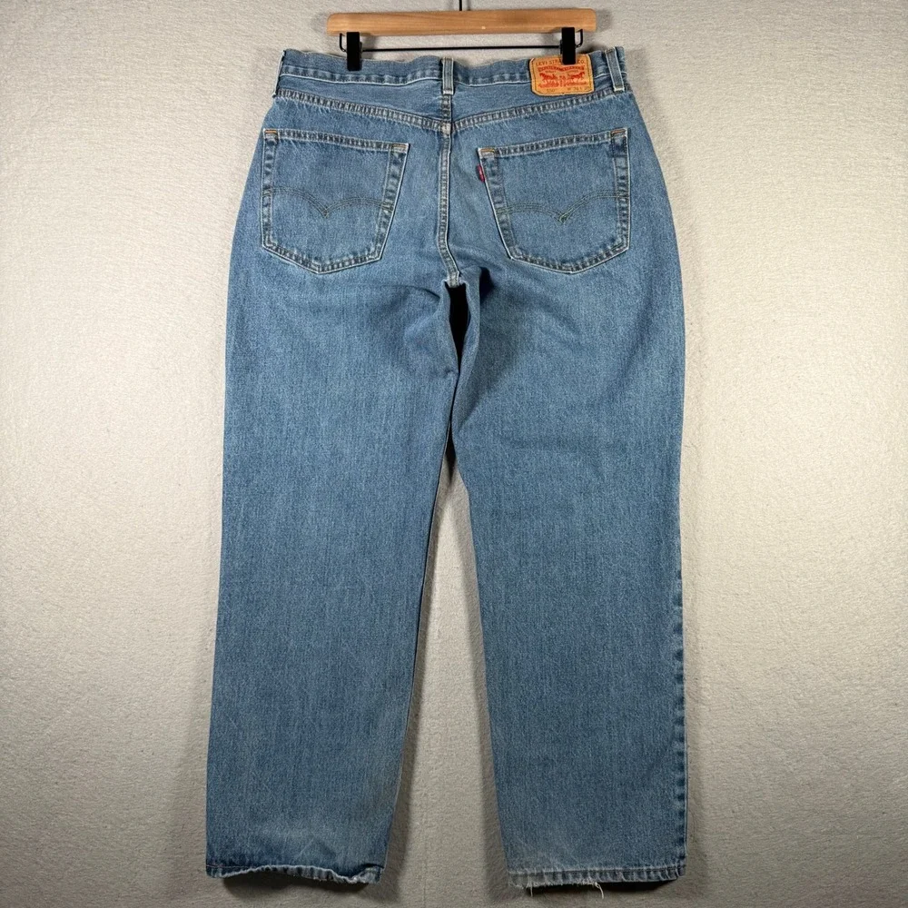 Levis 550 Relaxed Fit Mens Jeans 36x30 Medium Wash Blue Tapered Leg Denim